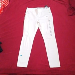 Old Navy White Rockstar skinny jeggings mid-rise size 12